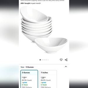 New Dipping Bowls, Dowan 8-Pack 3 Ounce